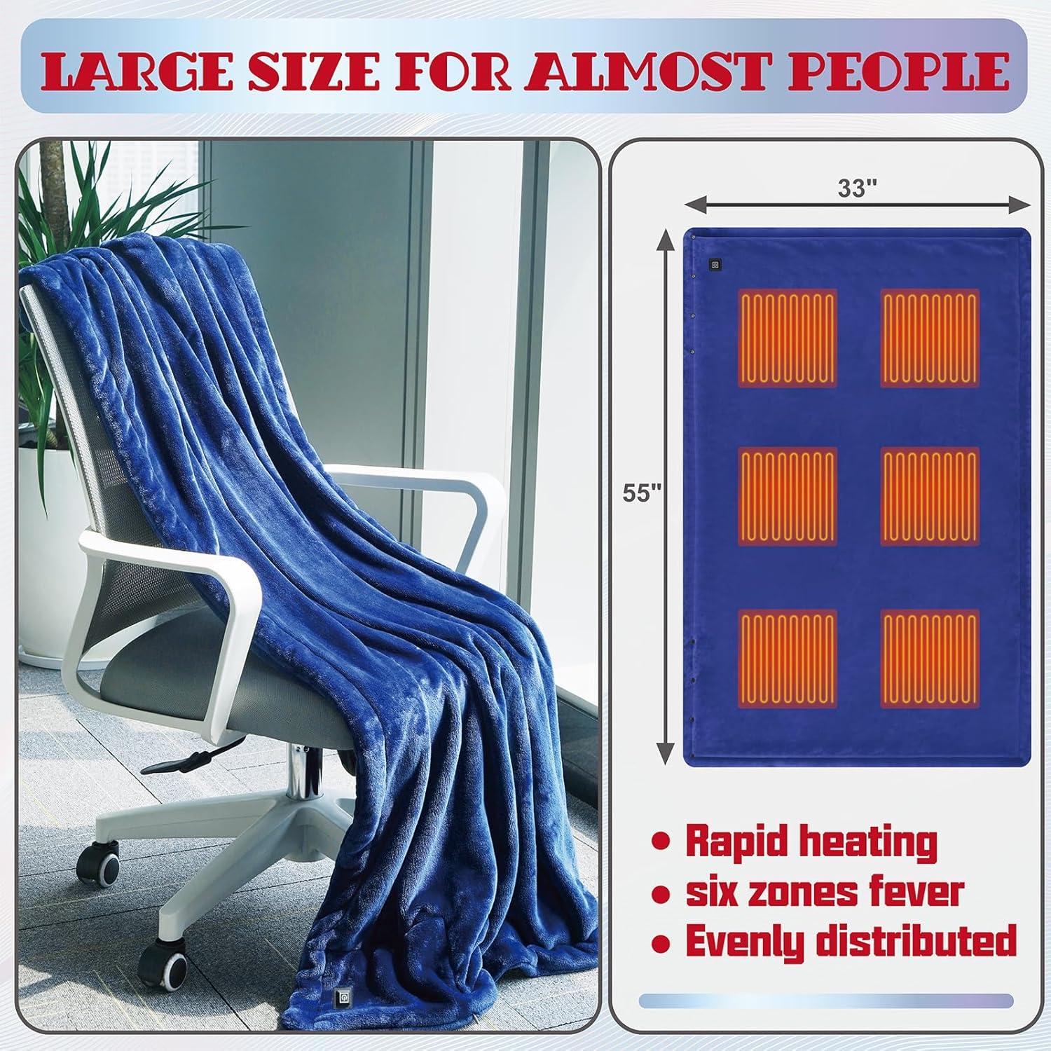 Manta Calentada a Batería KADORVA 139.7x83.8cm Sin Cable