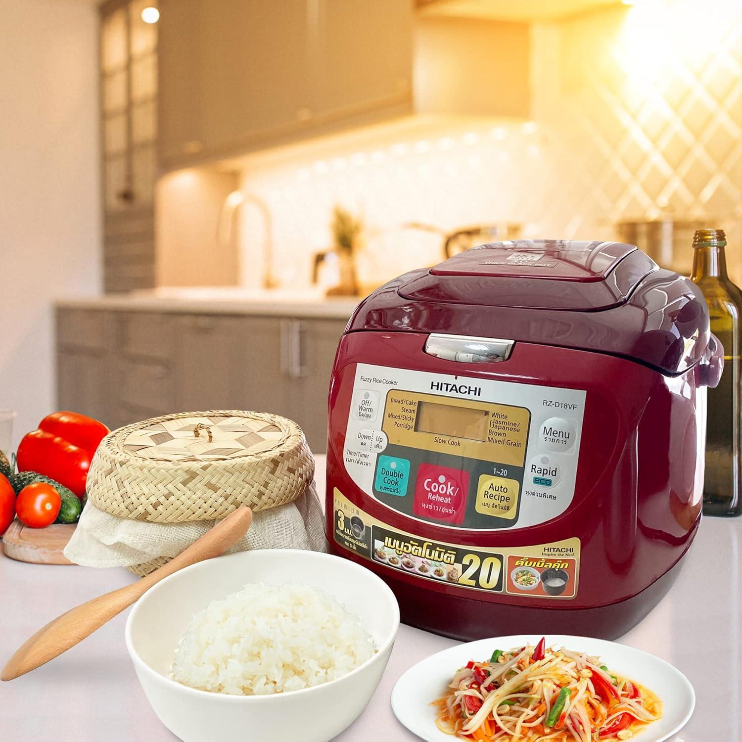 Juego de Vaporera Eléctrica de Arroz Panwa 16.5 cm Bambú Natural