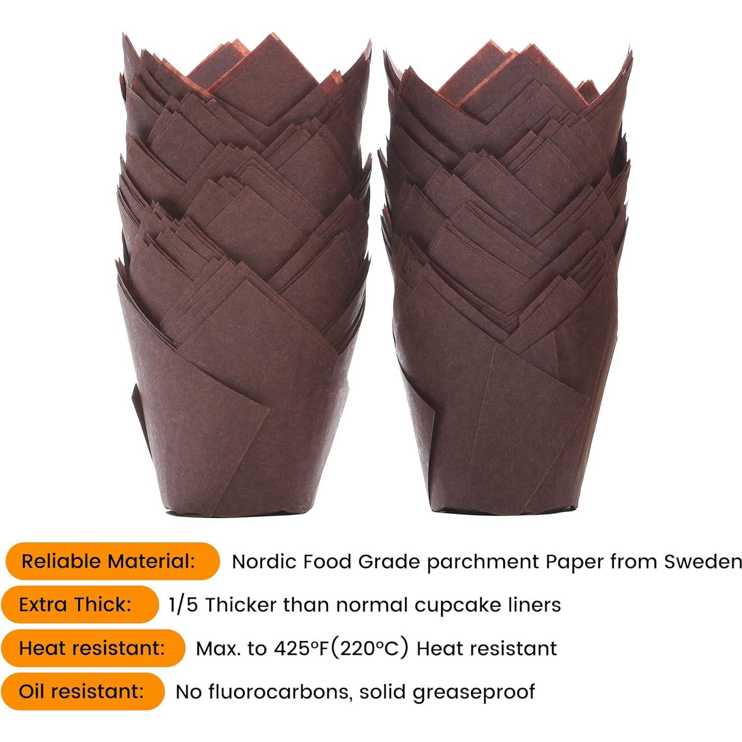 Forros de Cupcake Tulipán Bake Choice 200 Piezas Marrón