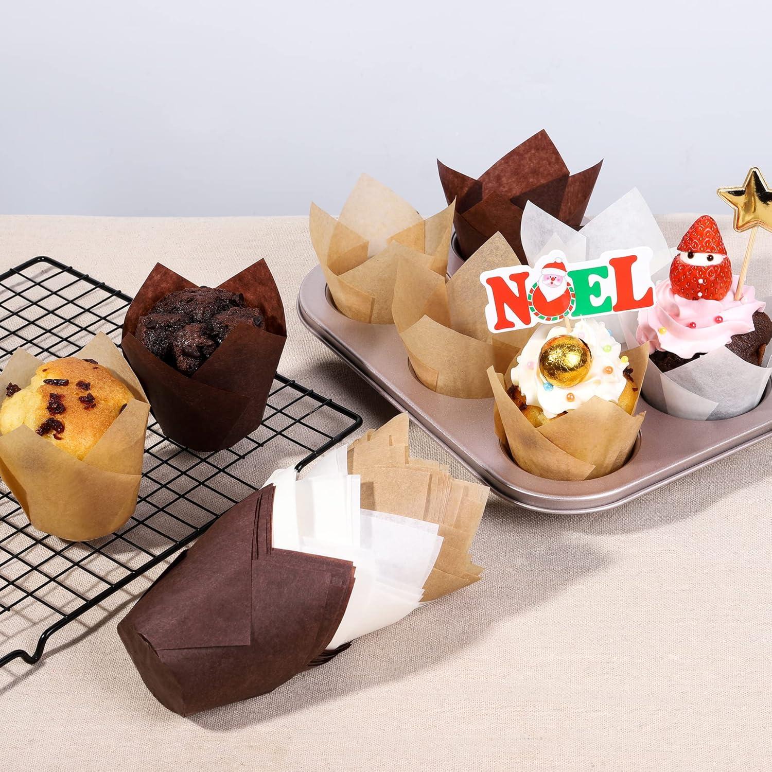 Forros de Cupcake Tulipán Bake Choice 200 Piezas Marrón