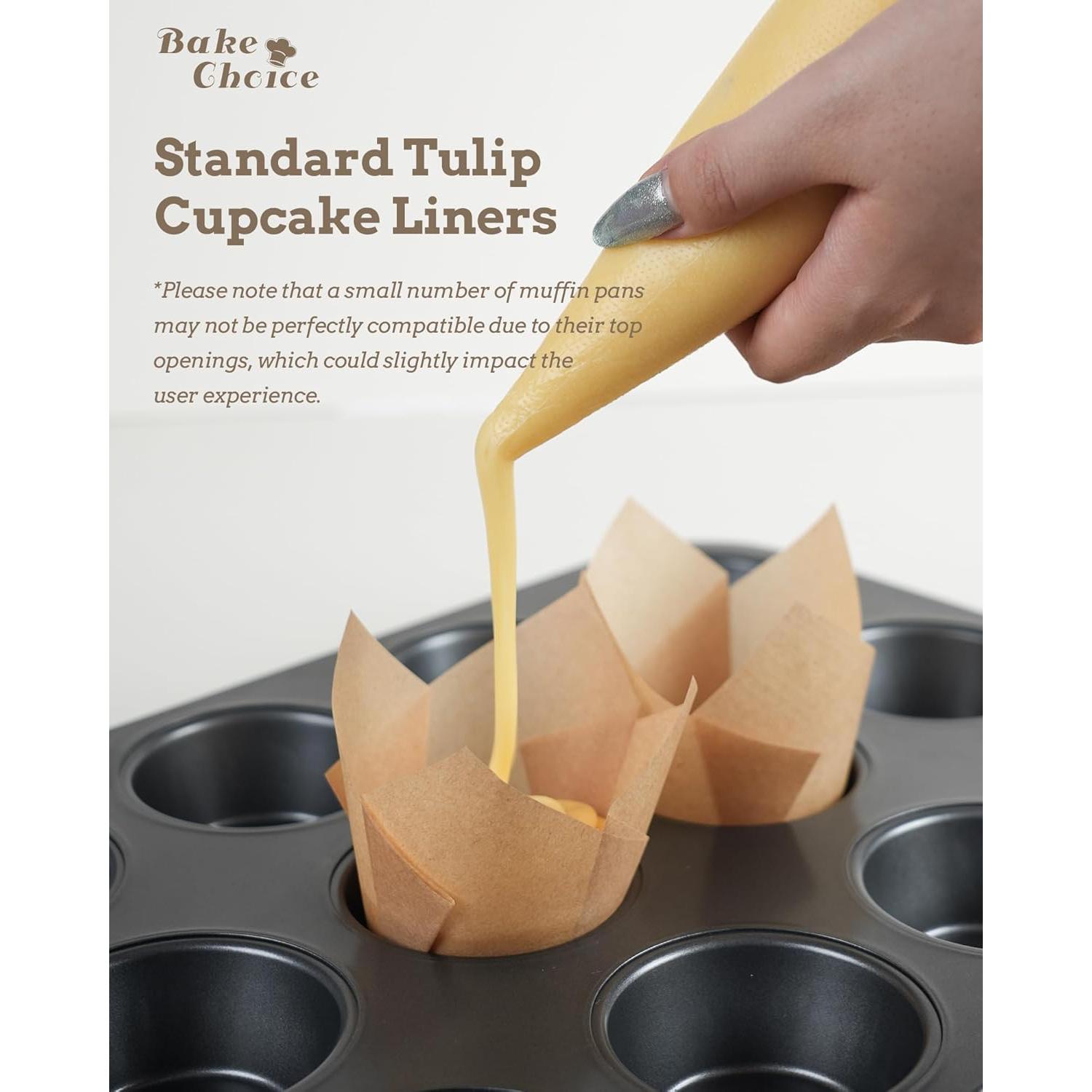 Forros de Cupcake Tulipán Bake Choice 200 Piezas Marrón