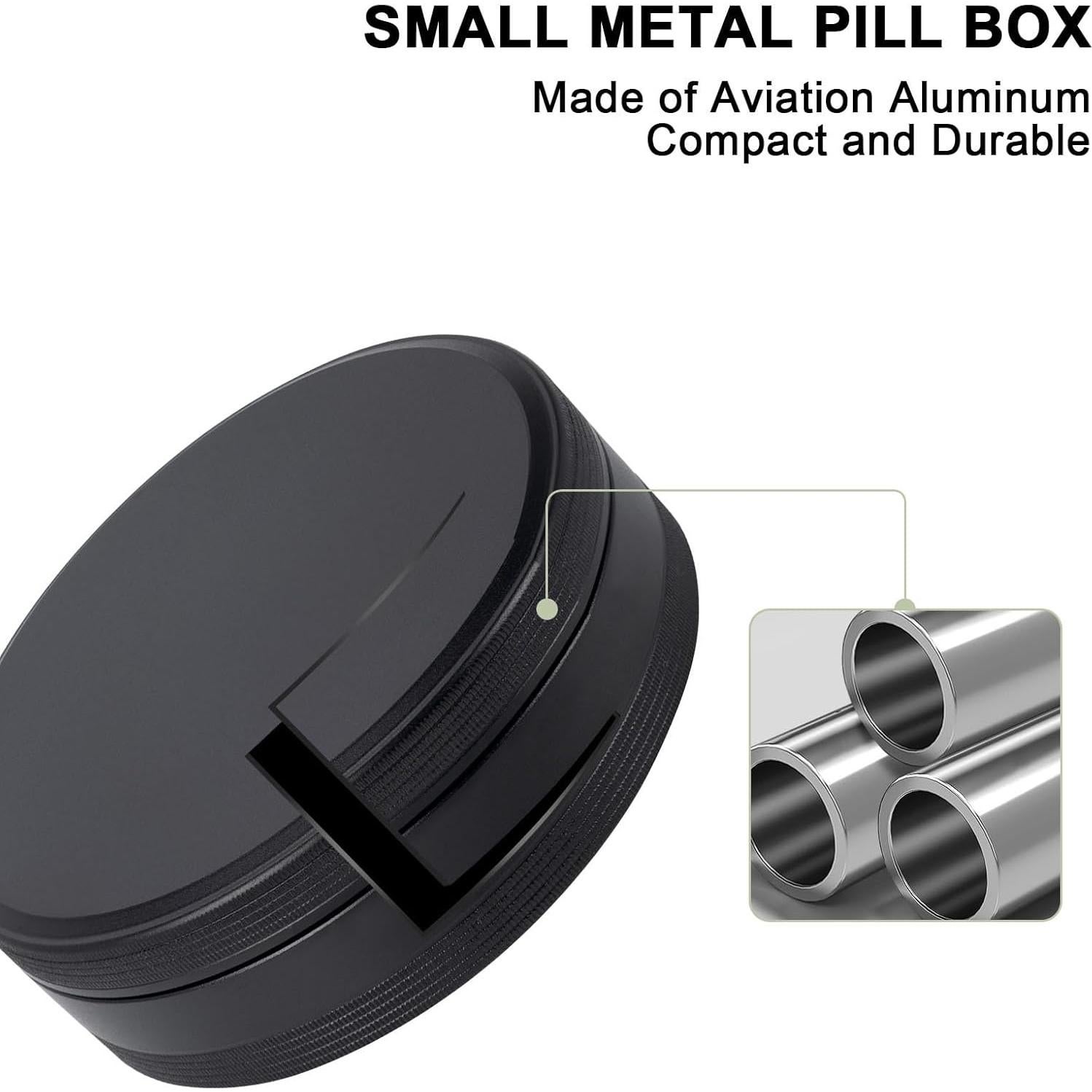 Organizador de Pastillas SOBAHIDO 4 Compartimentos Negro