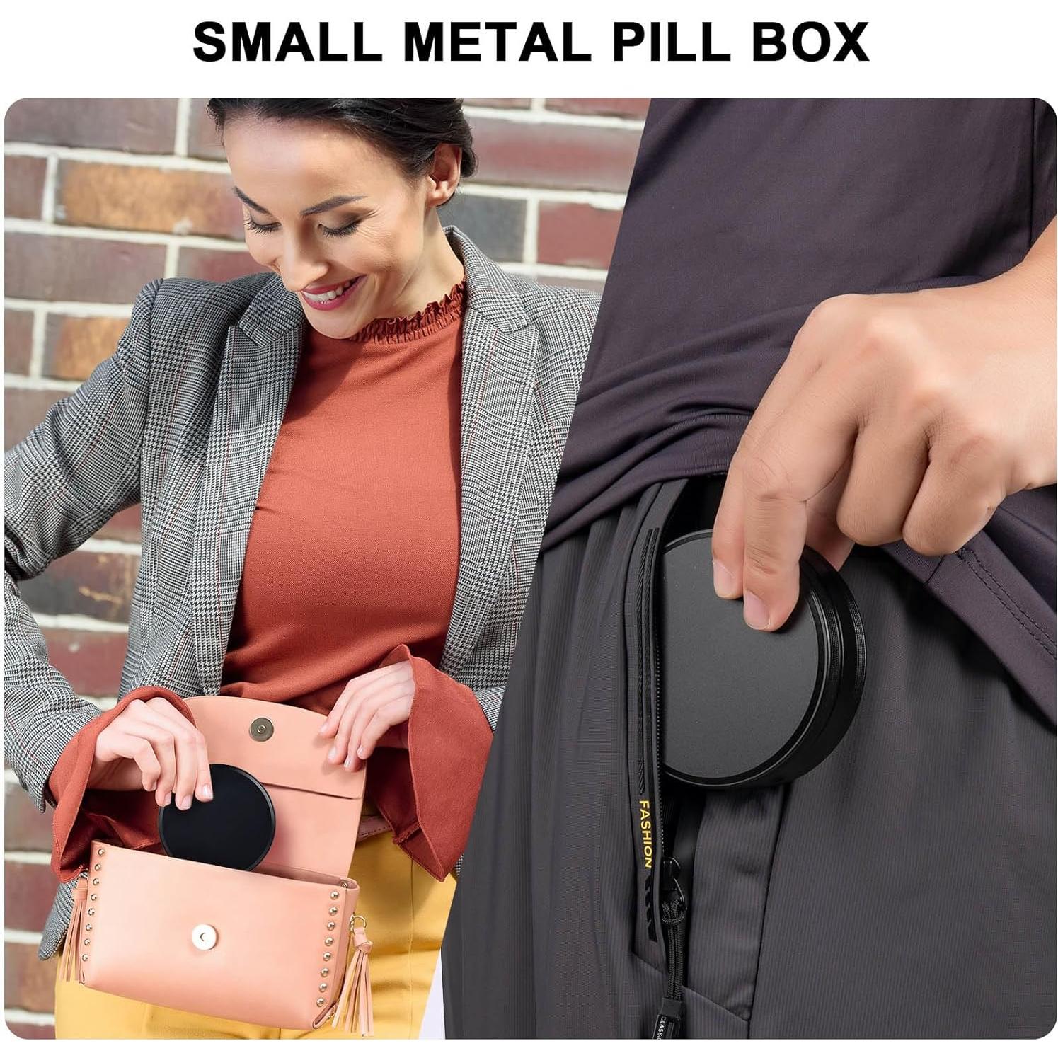 Organizador de Pastillas SOBAHIDO 4 Compartimentos Negro