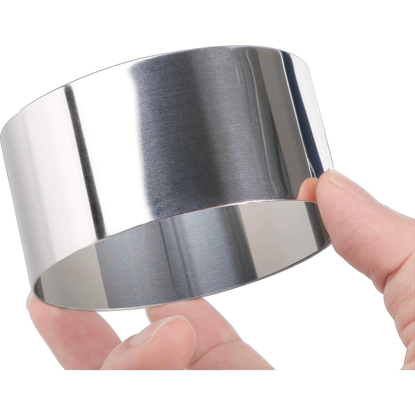 Molde Redondo para Pasteles HULISEN 3" Acero Inoxidable