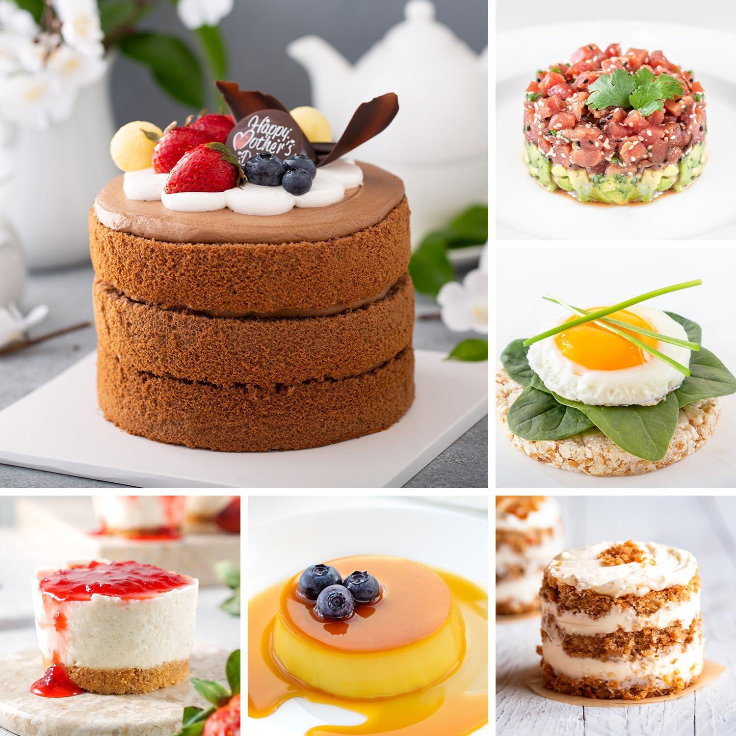 Molde Redondo para Pasteles HULISEN 3" Acero Inoxidable