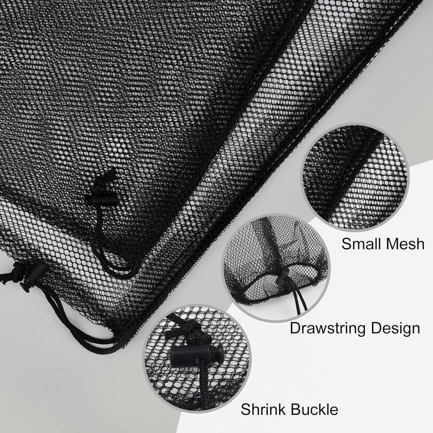 Bolsa de Malla PLULON 6 Pcs 45x30 cm Nylon Negro para Juguetes