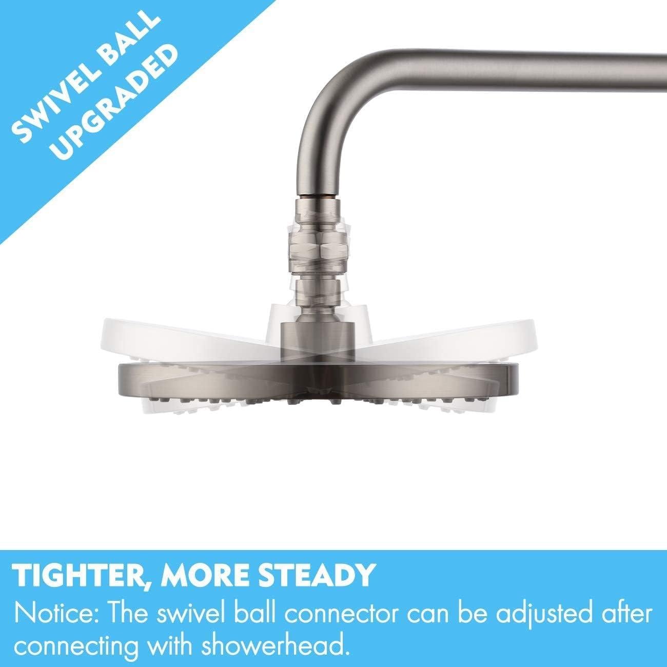 Adaptador de Cabezal de Ducha KES con Junta Esférica, Niquelado