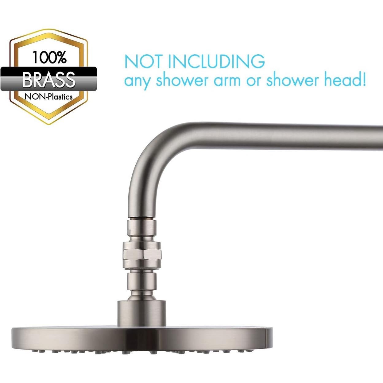 Adaptador de Cabezal de Ducha KES con Junta Esférica, Niquelado