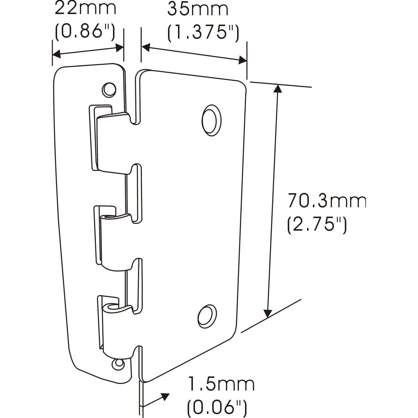 Cerradura de Puerta Flip QCAA Reversible Seguridad Infantil 2 Pzas