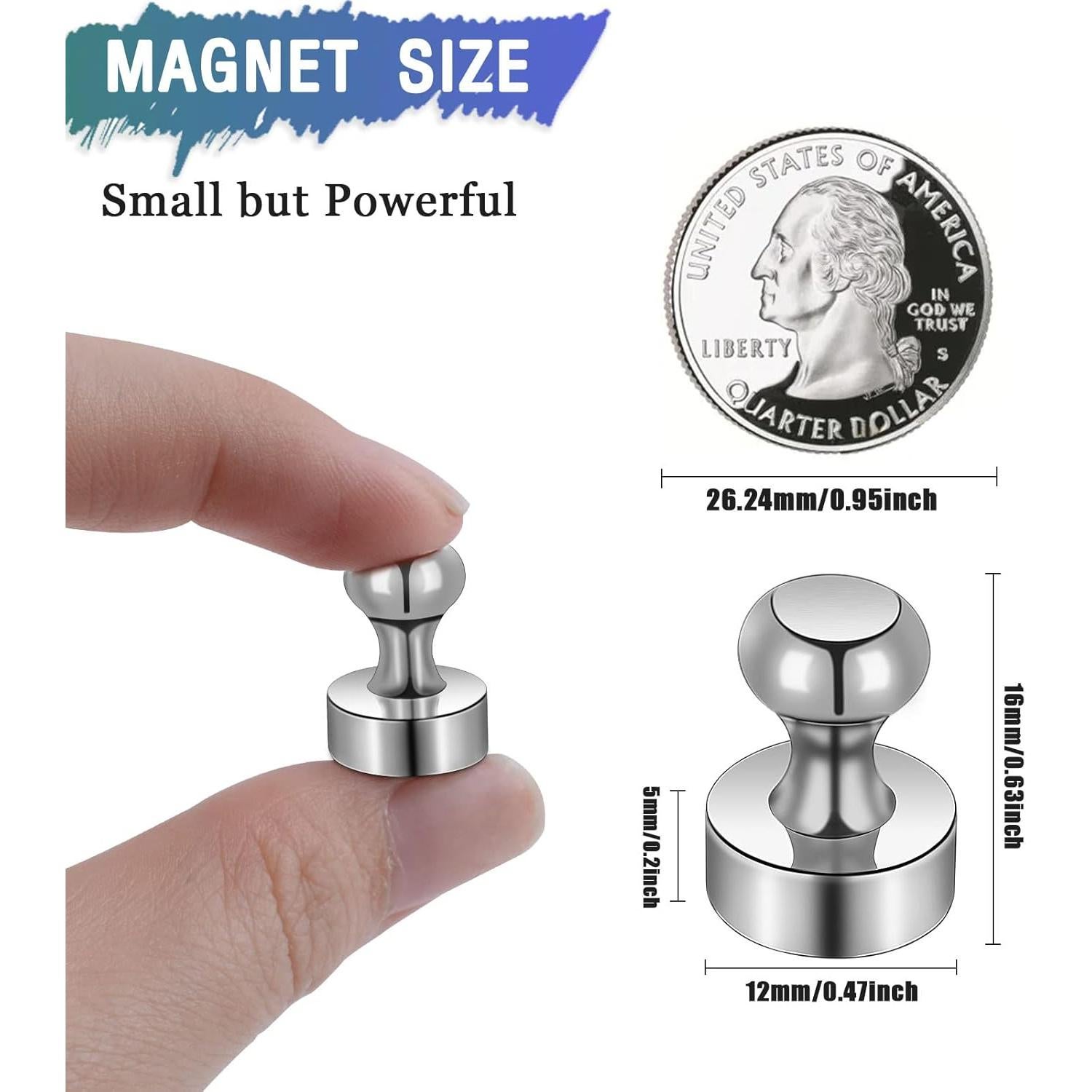 22 Imanes de Neodimio MAGXCENE para Refrigerador y Pizarra