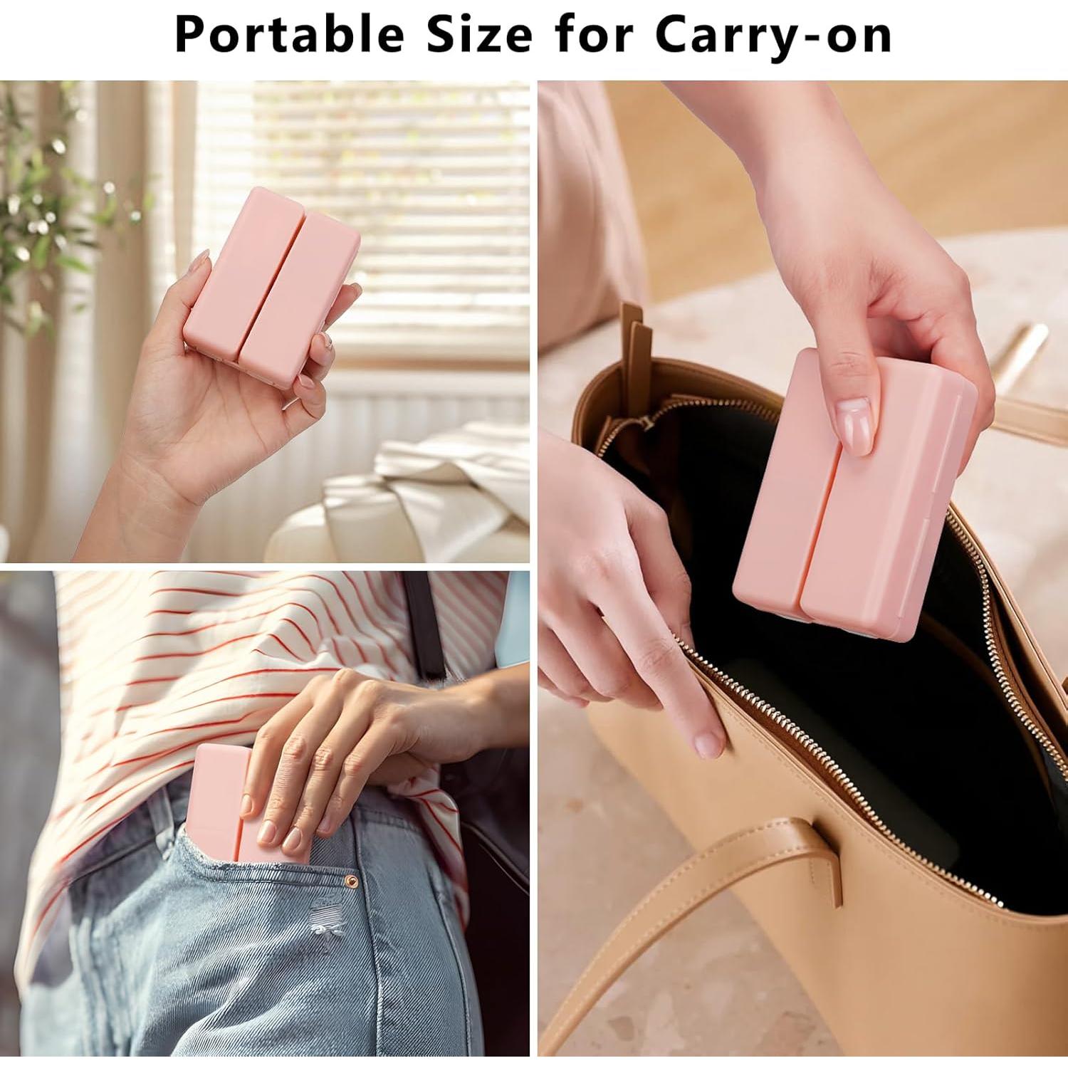 Organizador de Pastillas FYY Rosa Plegable 7 Compartimentos