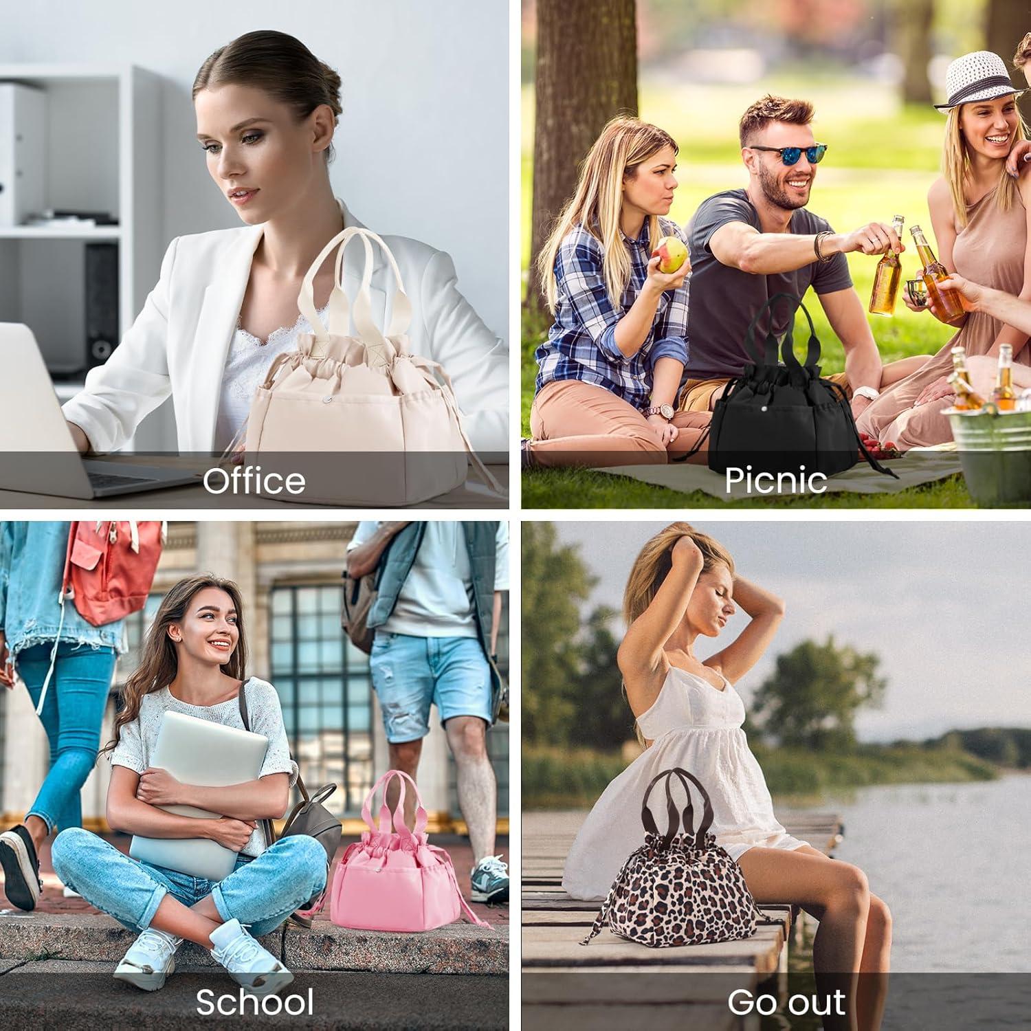 Bolsa de Almuerzo Aislada MAMONA Negra 22.86x25.4x19.05 cm