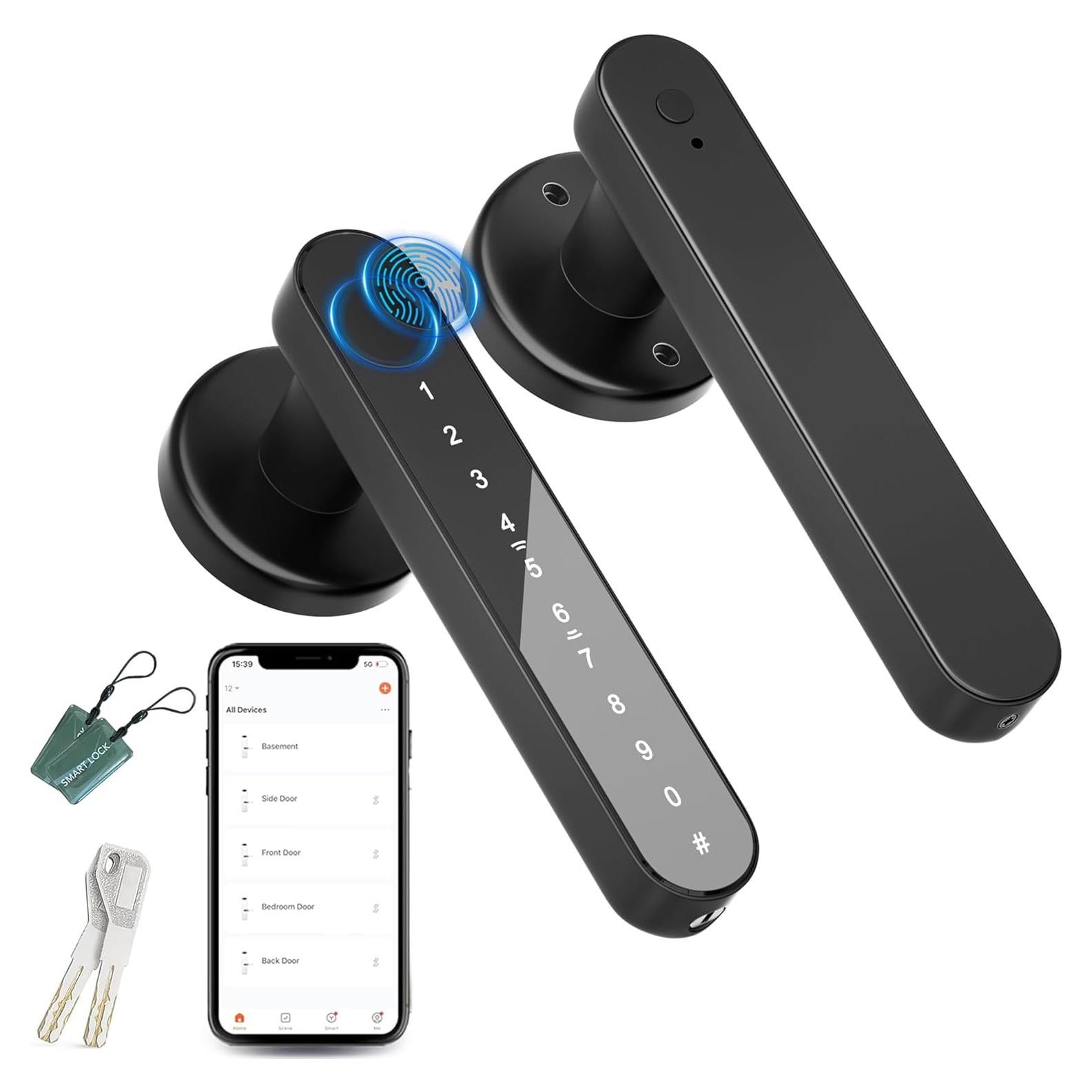 Cerradura de Puerta Inteligente IKOED Z02 con Huella Dactilar