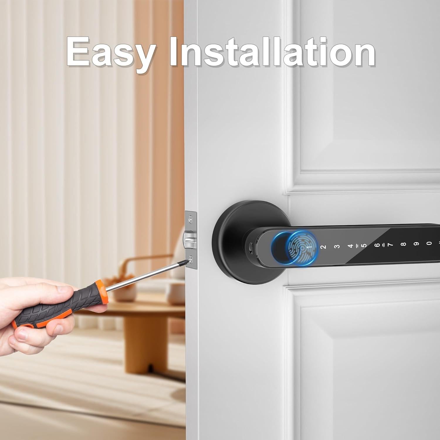 Cerradura de Puerta Inteligente IKOED Z02 con Huella Dactilar