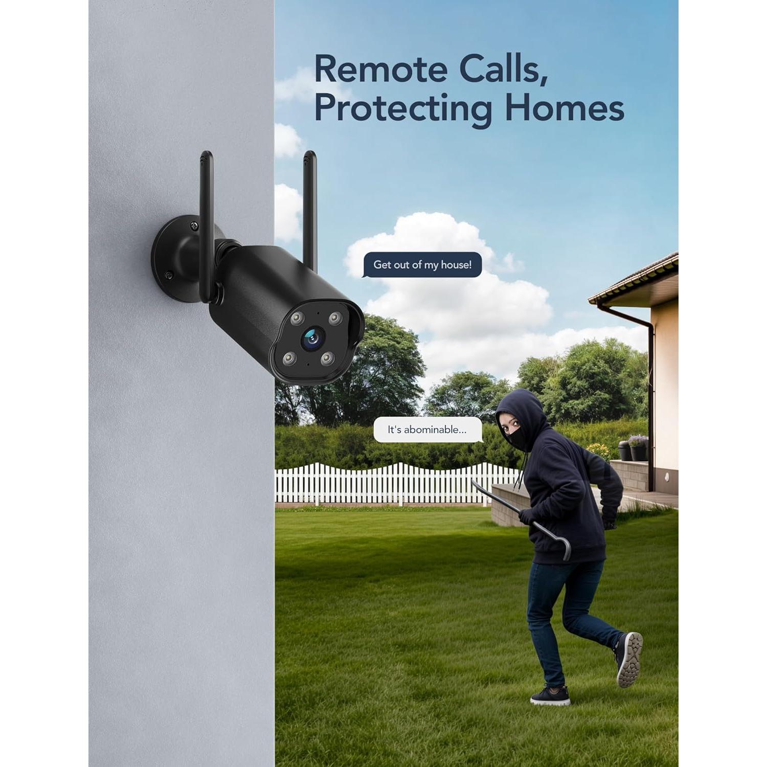 Cámara de Seguridad Exterior GNCC GT1PRO 2K IP65 con Audio