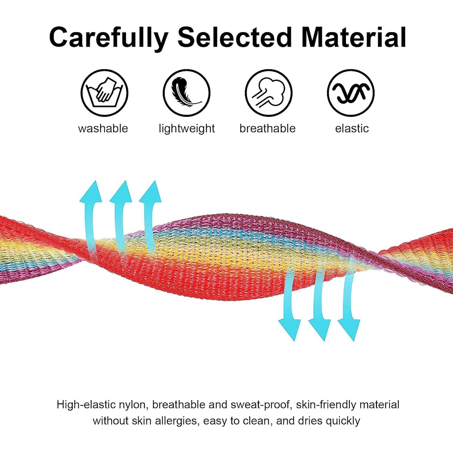 Paquete de 2 pulseras protectoras para AirTag Yiurcy - Arcoíris