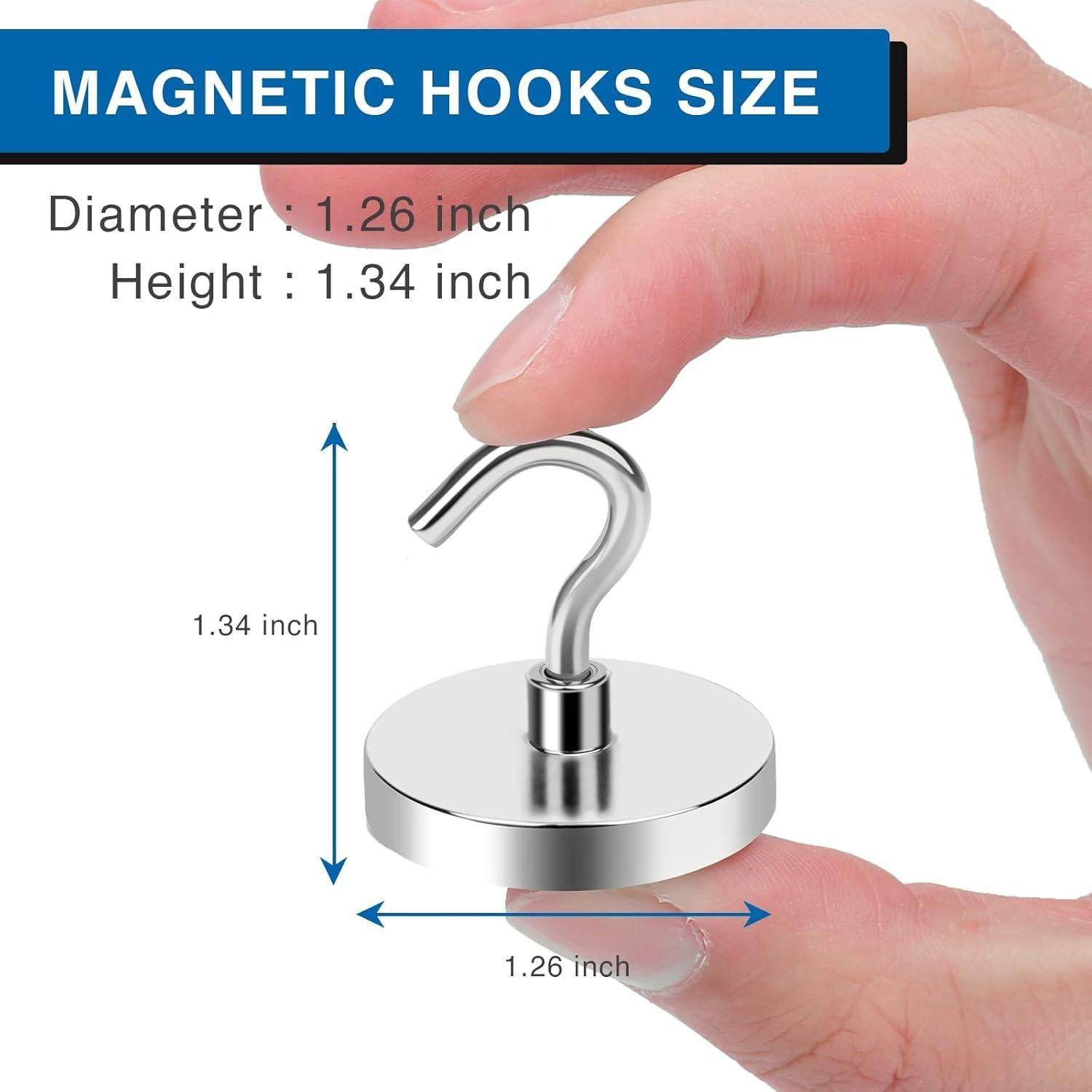 Ganchos Magnéticos LOVIMAG 100kg Alta Resistencia 6 Pcs