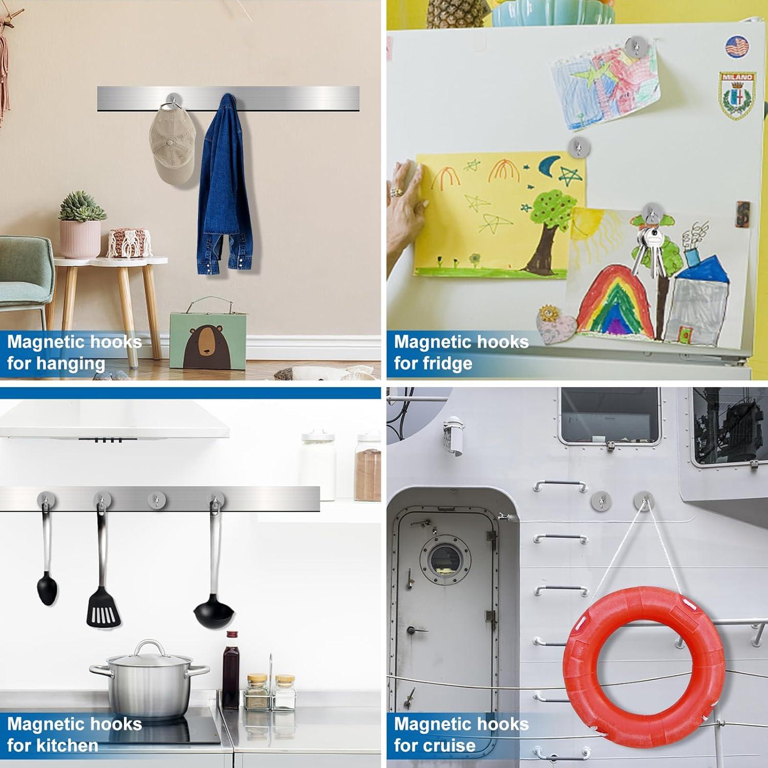 Ganchos Magnéticos LOVIMAG 100kg Alta Resistencia 6 Pcs