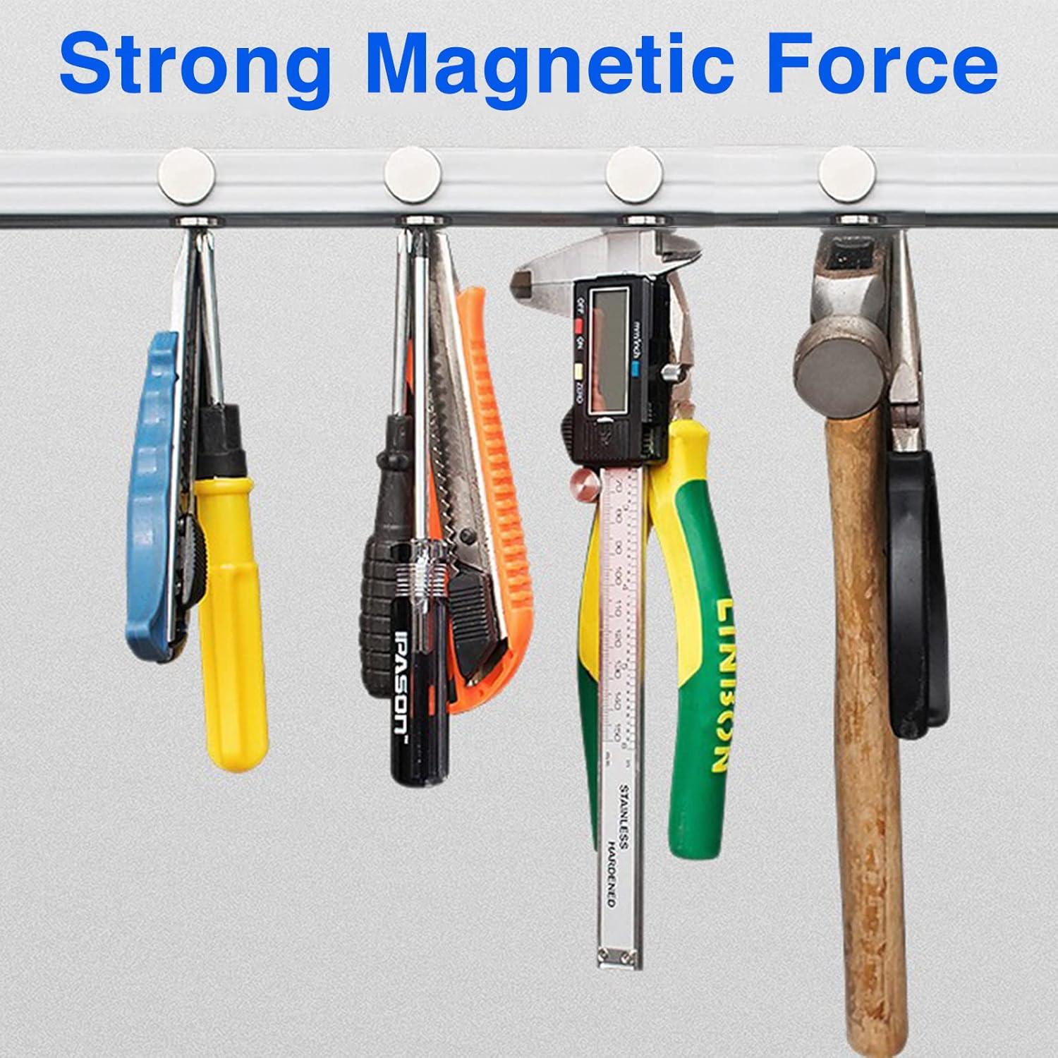 Imanes TRYMAG 60 Pcs Neodimio 12mm x 3mm para Oficina