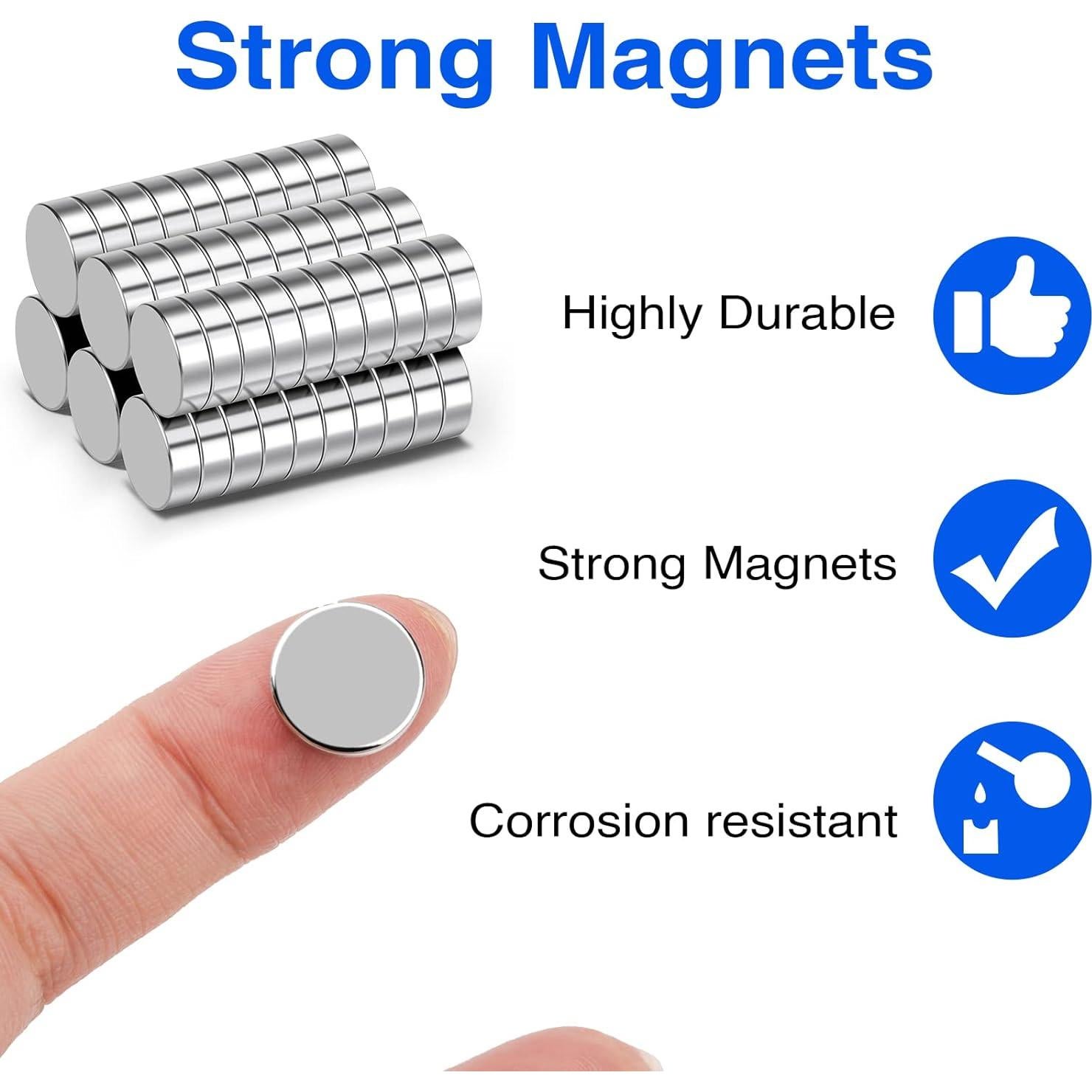 Imanes TRYMAG 60 Pcs Neodimio 12mm x 3mm para Oficina