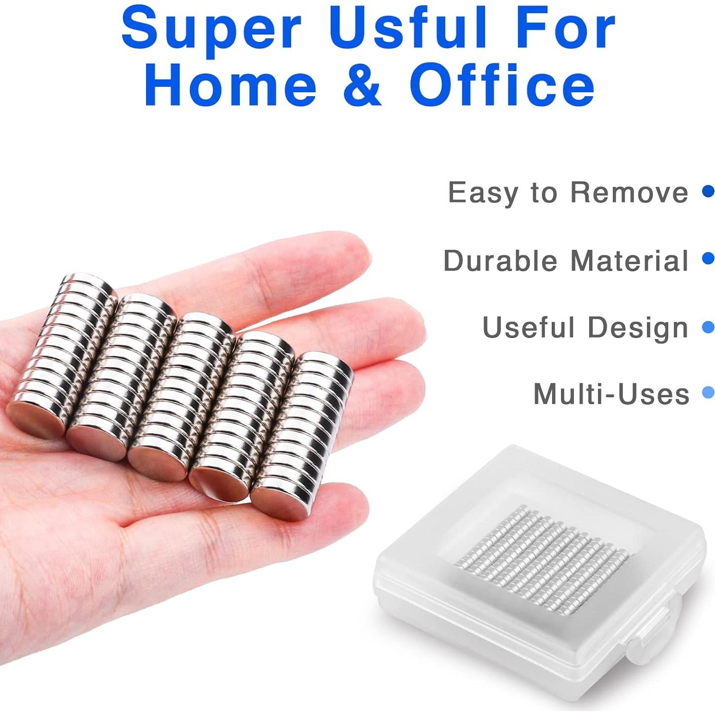 Imanes TRYMAG 60 Pcs Neodimio 12mm x 3mm para Oficina