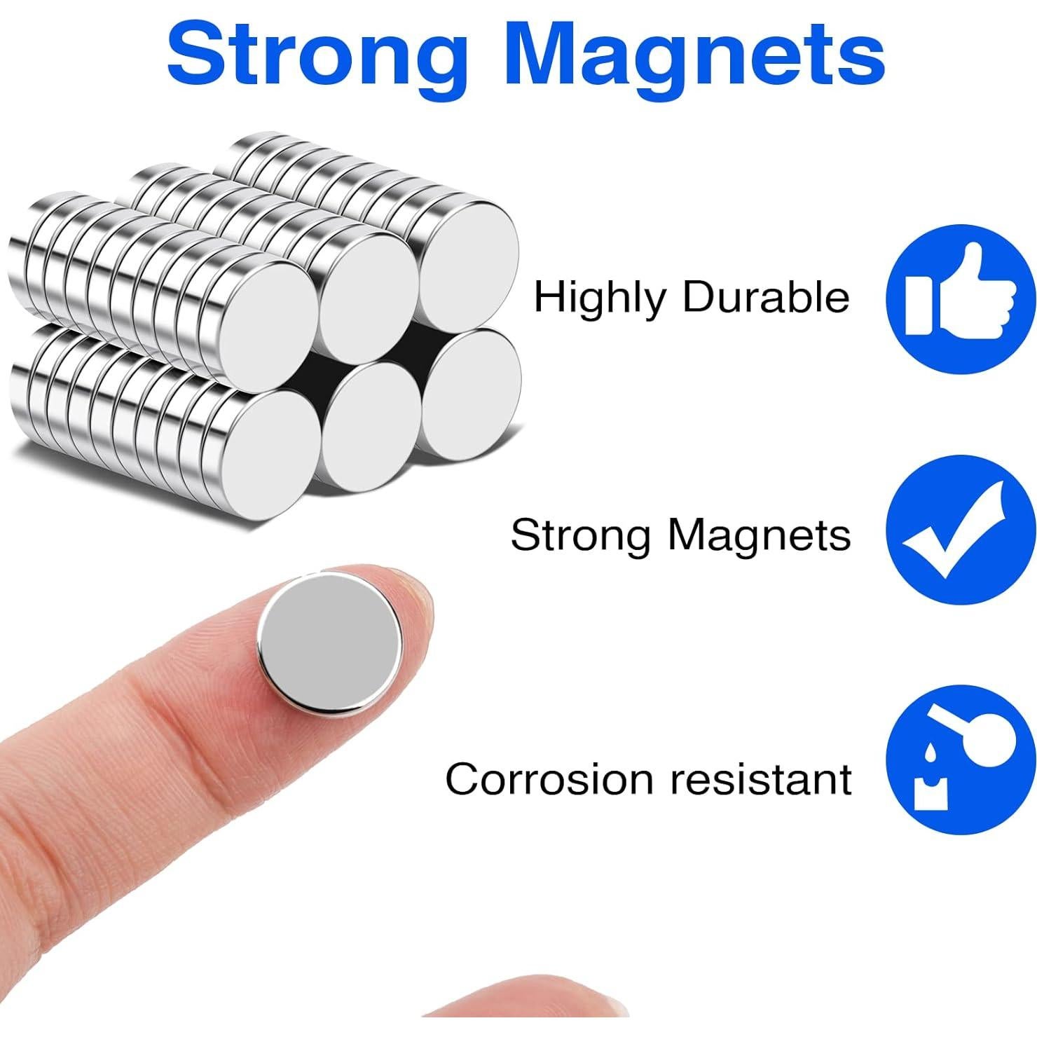 Imanes TRYMAG 60 Pcs Neodimio 12mm x 3mm para Oficina