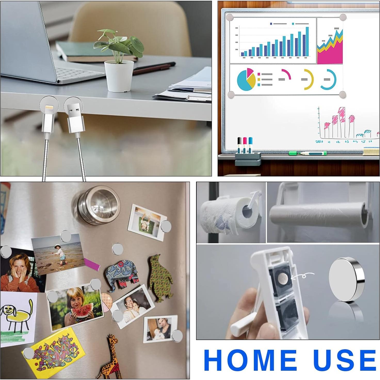 Imanes TRYMAG 60 Pcs Neodimio 12mm x 3mm para Oficina