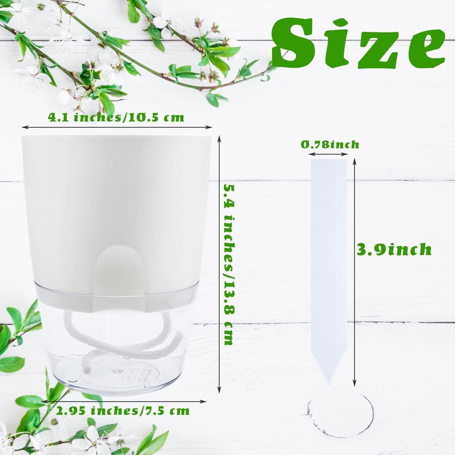 Macetas Transparentes de Autorriego Haawooky 10.5 cm 10 Pzas