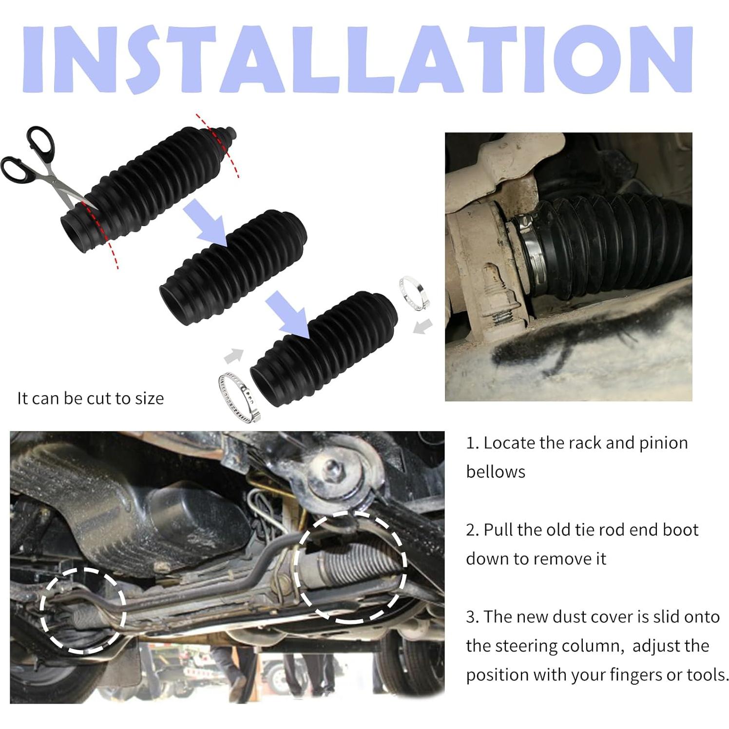 Kit de Bota de Barra de Dirección KIFIDAN - Silicón Impermeable