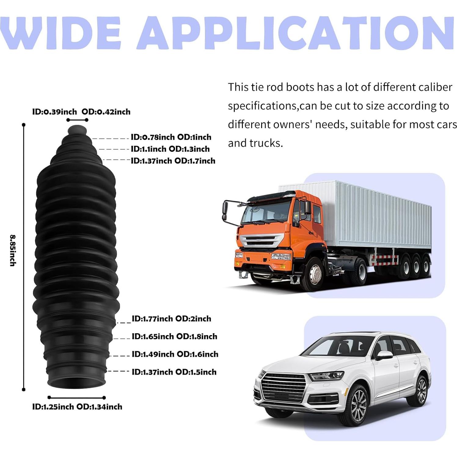 Kit de Bota de Barra de Dirección KIFIDAN - Silicón Impermeable