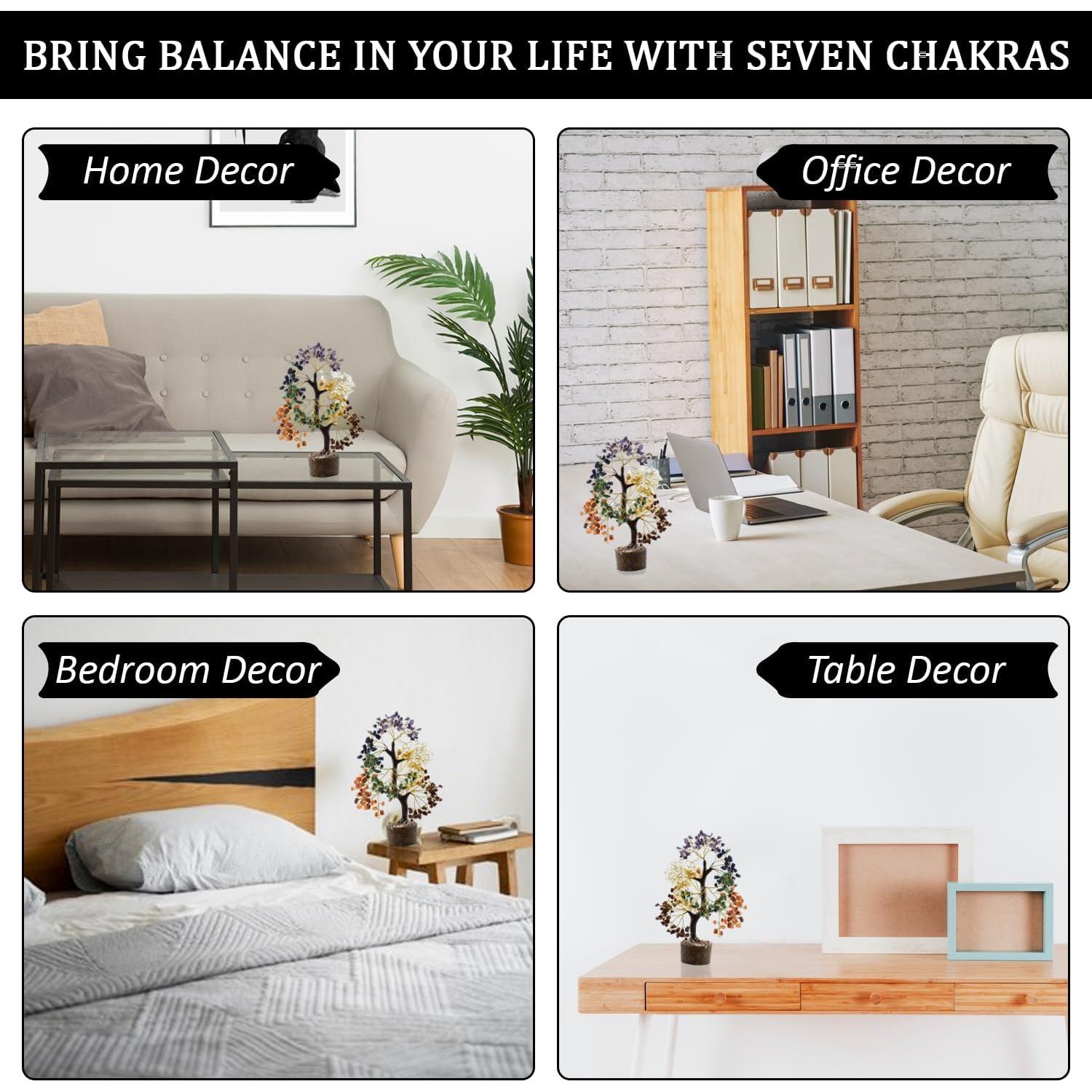 Árbol de Cristales de 7 Chakras + Pulsera y Collares