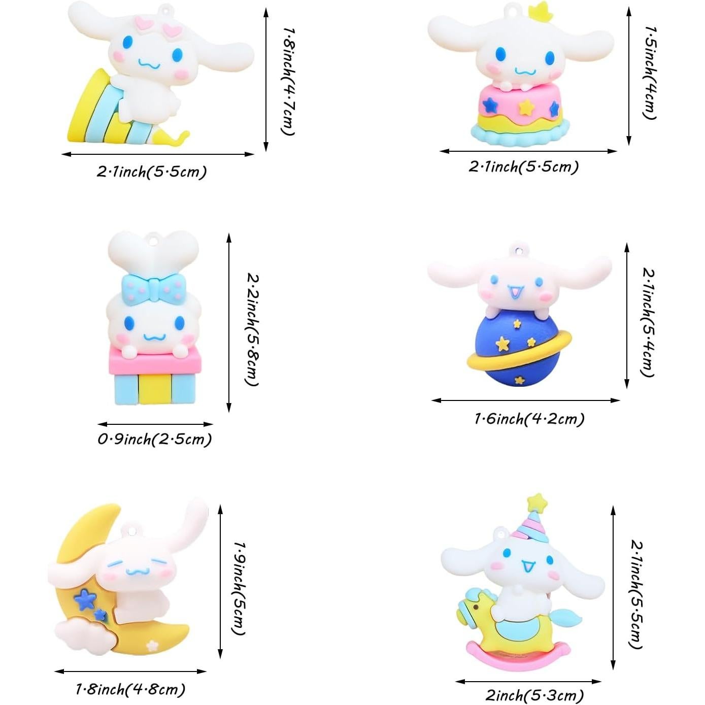 Juego de Adornos de Pastel Kawaii Educatgame - 6 Figuras Anime