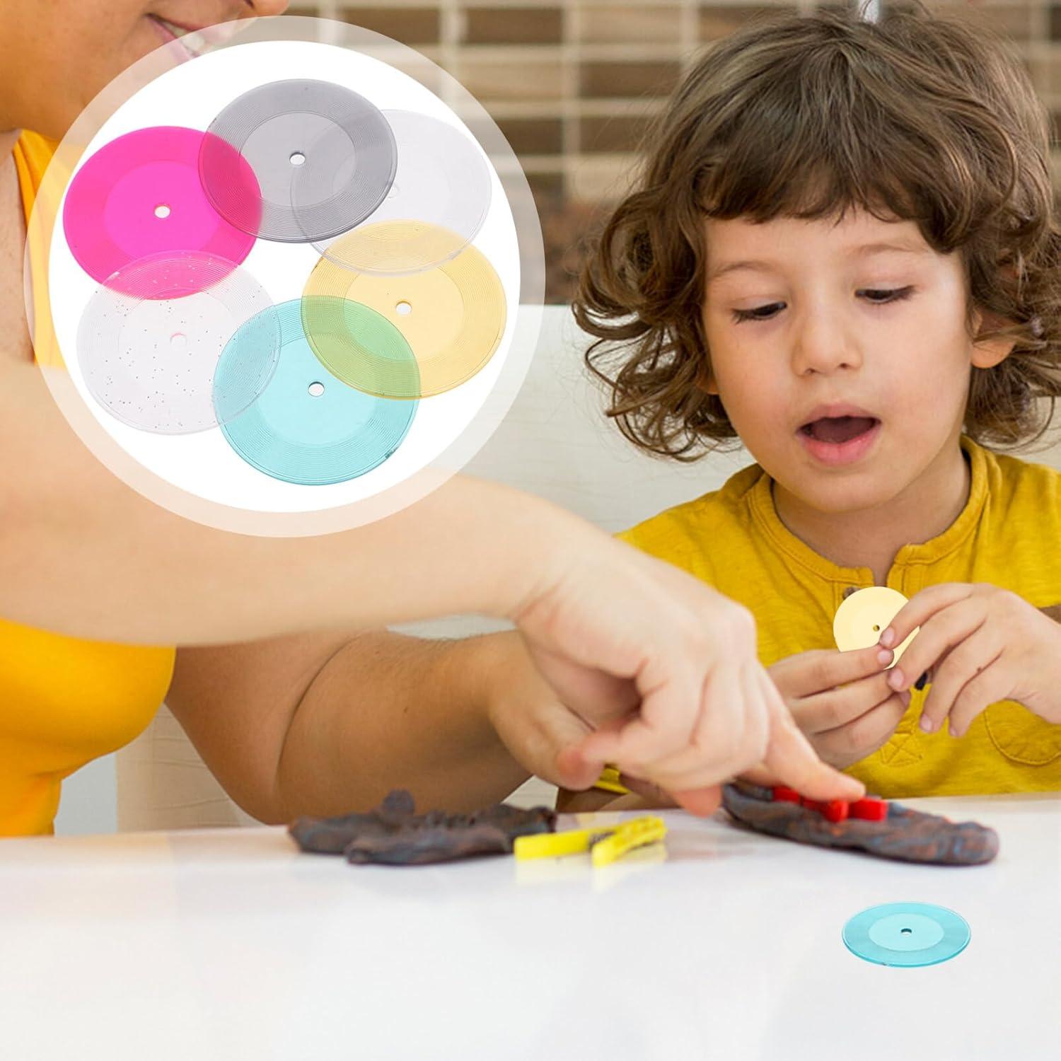 Mini Discos de Vinilo Aboofan 6pcs para Casa de Muñecas 1:12