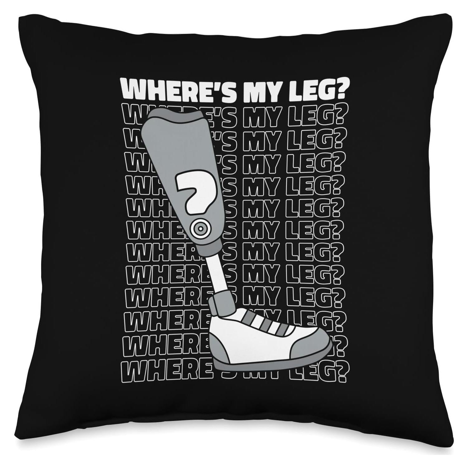 Prosthetic Limb User Leg Prosthesis Throw Pillow, 16x16, Multicolor
