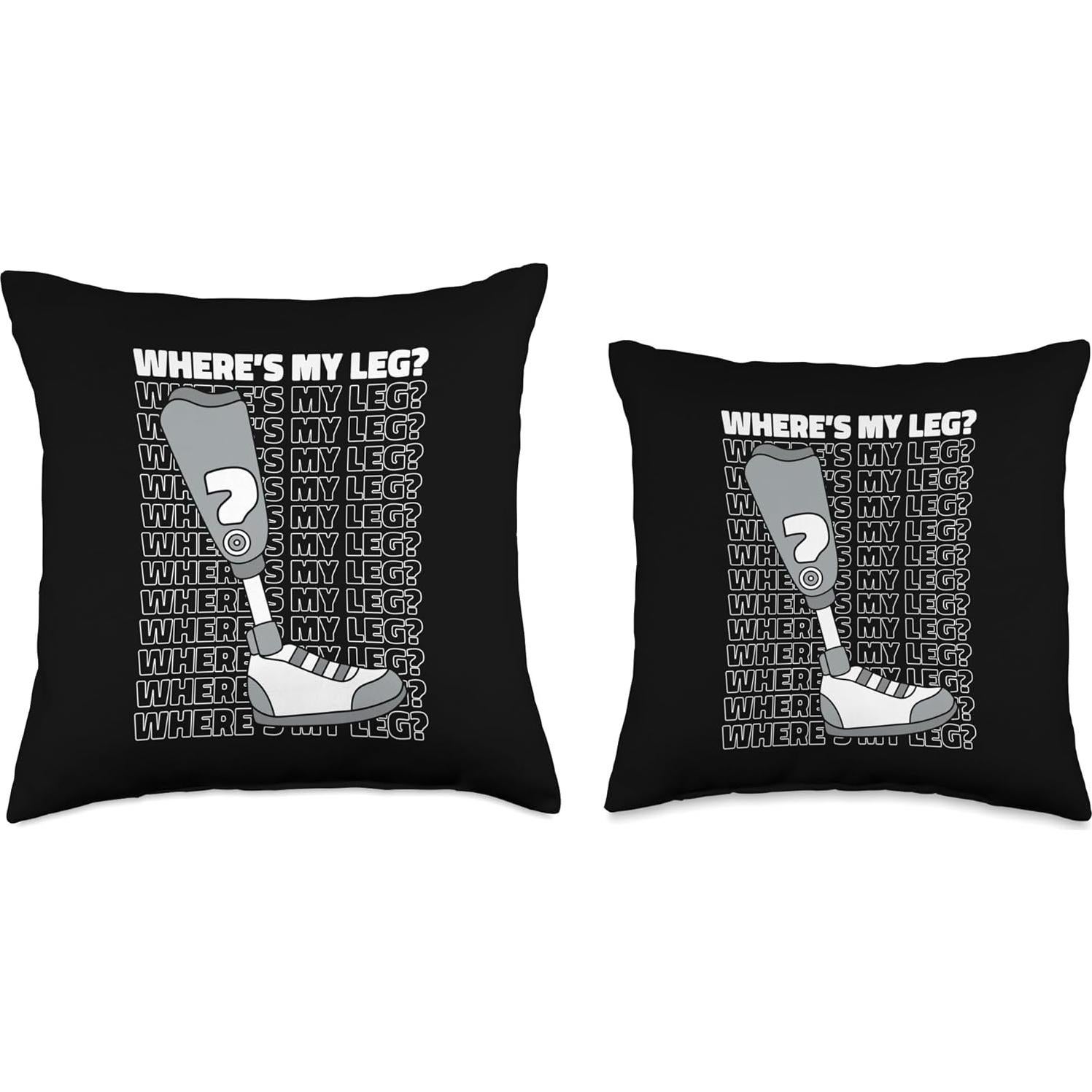 Prosthetic Limb User Leg Prosthesis Throw Pillow, 16x16, Multicolor