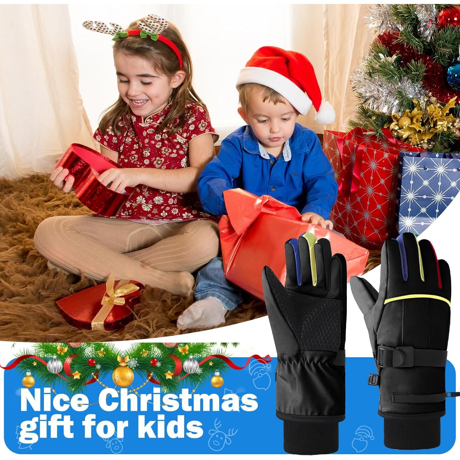 Guantes Eléctricos Calentados Lasnten para Niños 8-12 Años