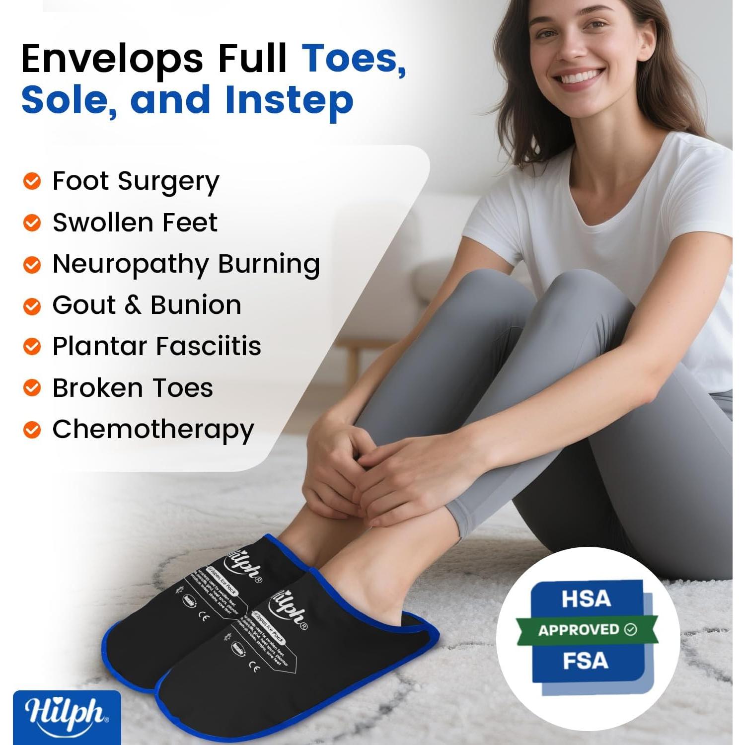 Zapatillas de Hielo Hilph para Alivio de Fascitis Plantar - Negro