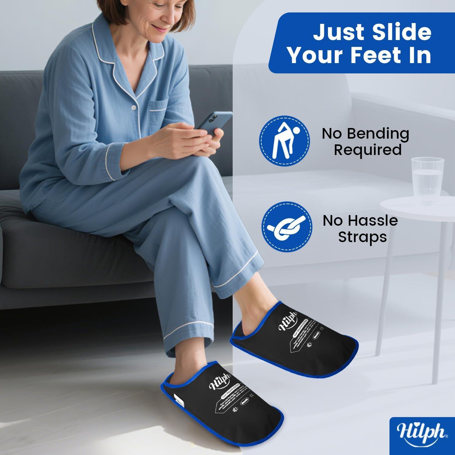 Zapatillas de Hielo Hilph para Alivio de Fascitis Plantar - Negro