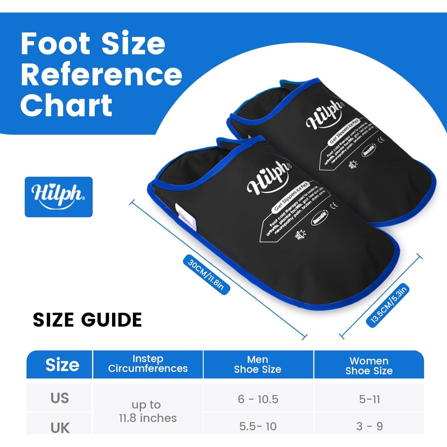 Zapatillas de Hielo Hilph para Alivio de Fascitis Plantar - Negro