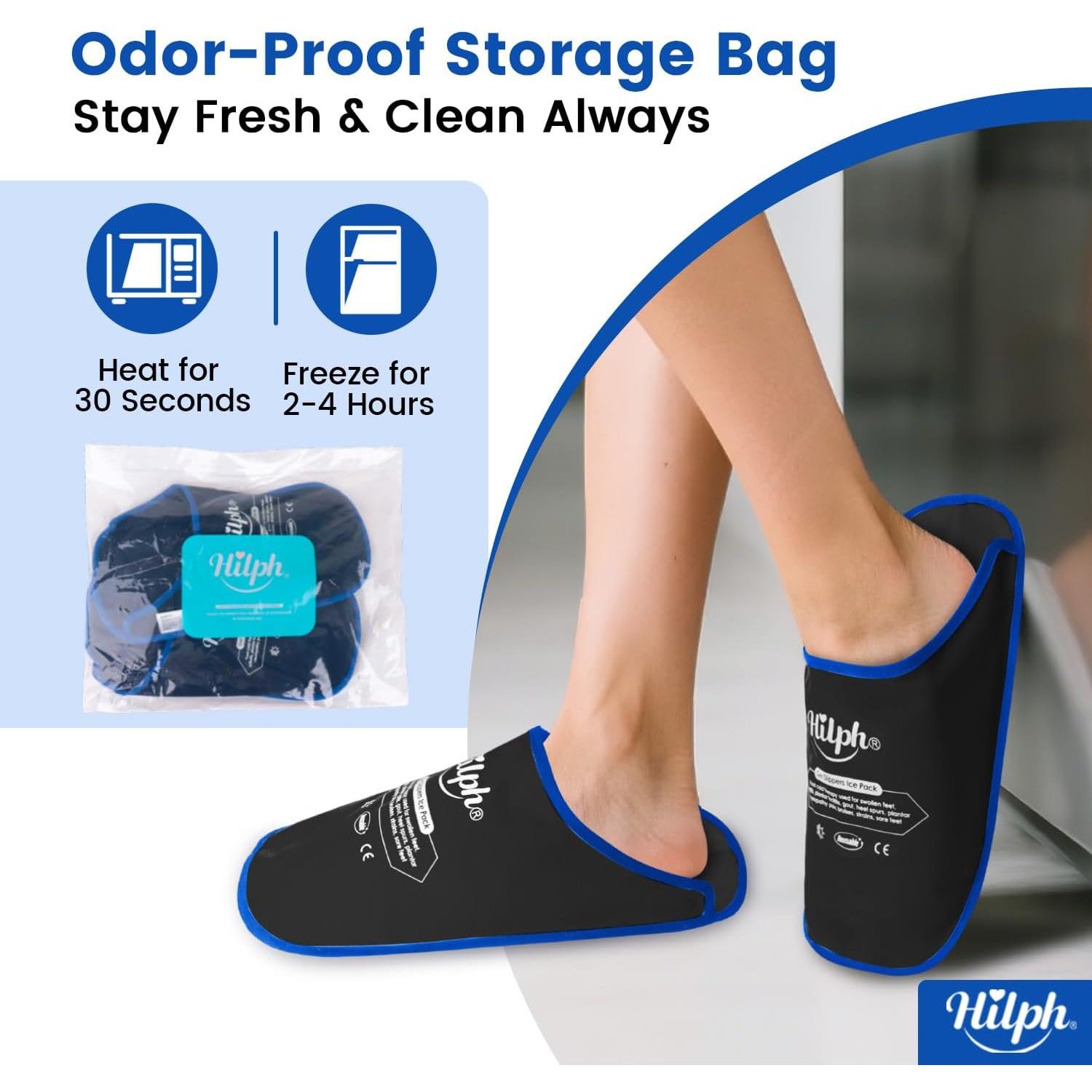 Zapatillas de Hielo Hilph para Alivio de Fascitis Plantar - Negro