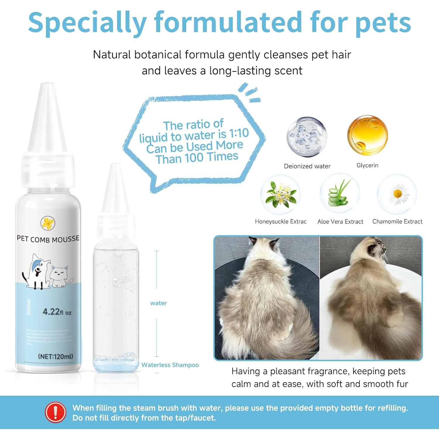 Cepillo de Vapor 3 en 1 FASHIONARI para Perros y Gatos