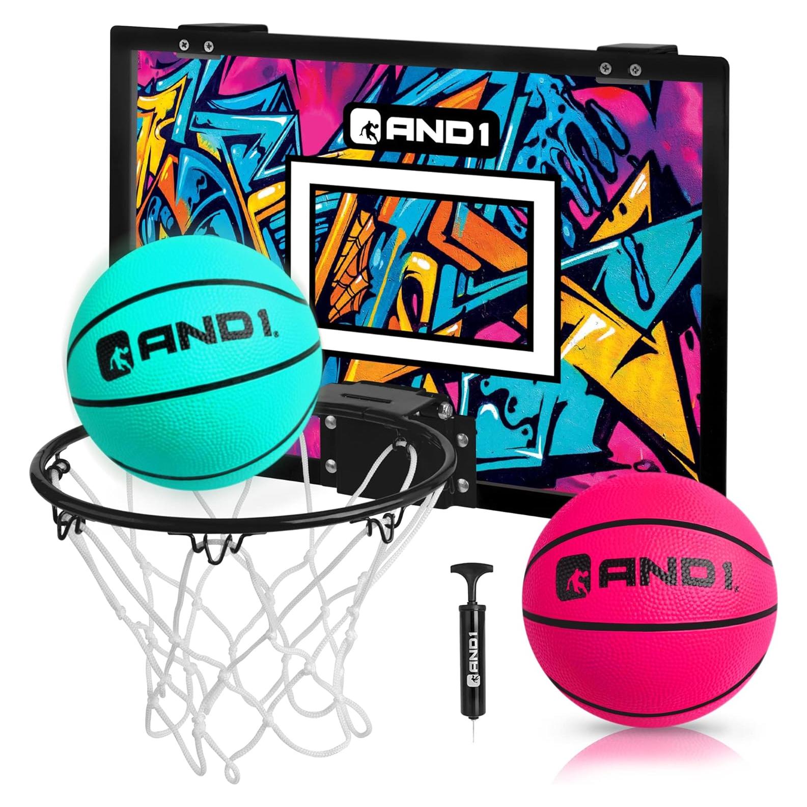 Aro de Baloncesto Mini AND1 sobre Puerta con 2 Balones