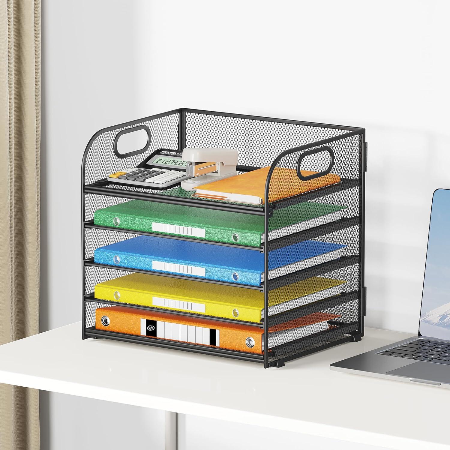 Organizador de Escritorio Lavatino 2 Pack Malla Negra 34x32x23cm