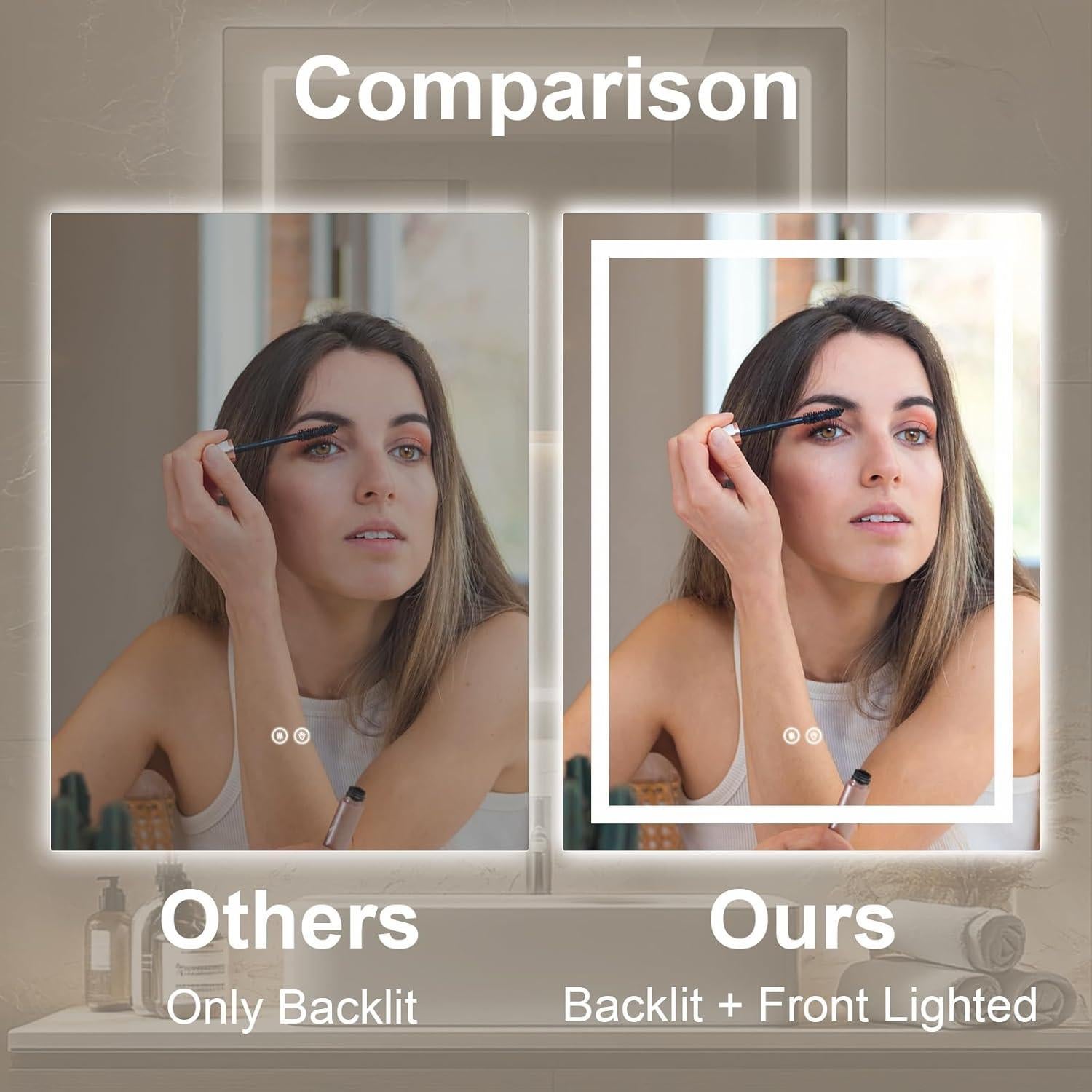 Espejo de Baño LED Mirrandglass 71x51cm 3 Modos Luz