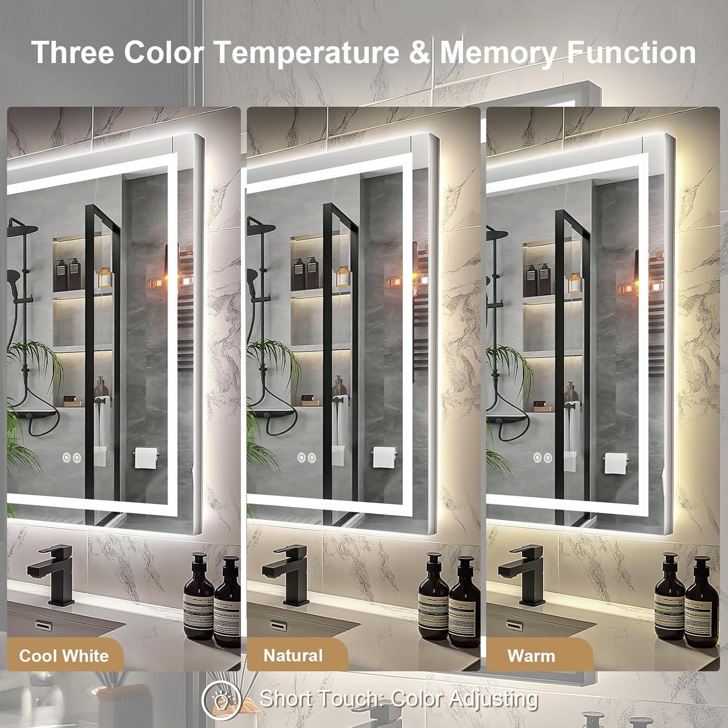 Espejo de Baño LED Mirrandglass 71x51cm 3 Modos Luz