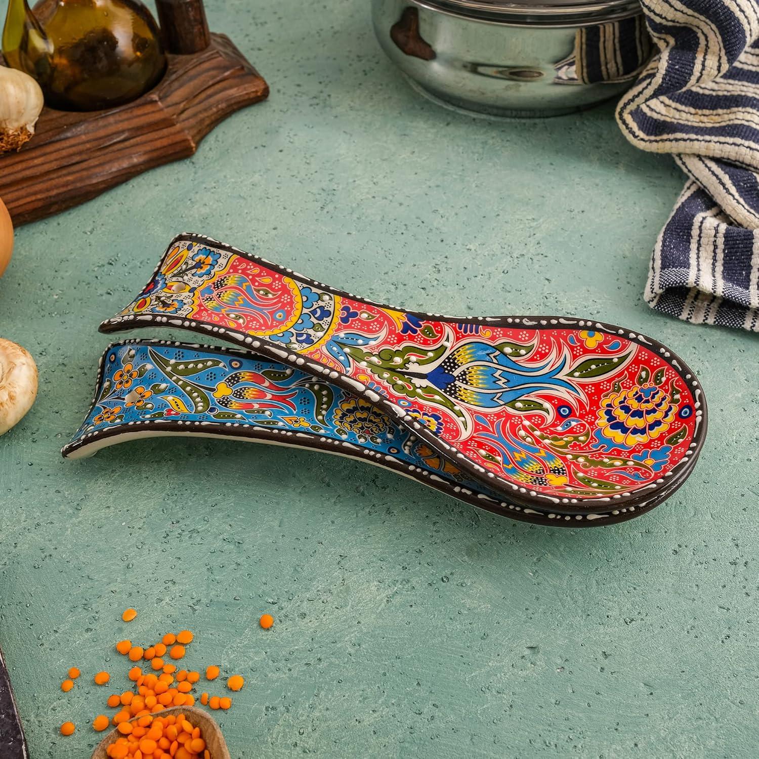 Conjunto de Soportes para Cucharas BCS 2 Piezas Cerámica 22.9x8.9cm