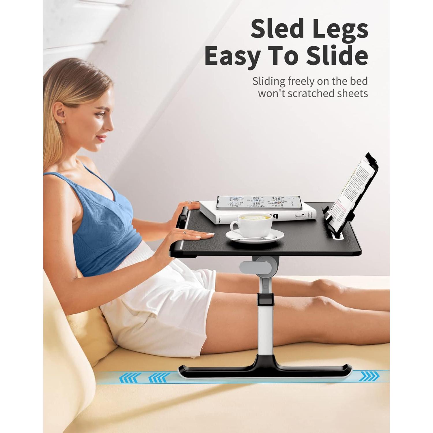 Mesa de bandeja ajustable SAIJI para laptop 60x45cm Negro