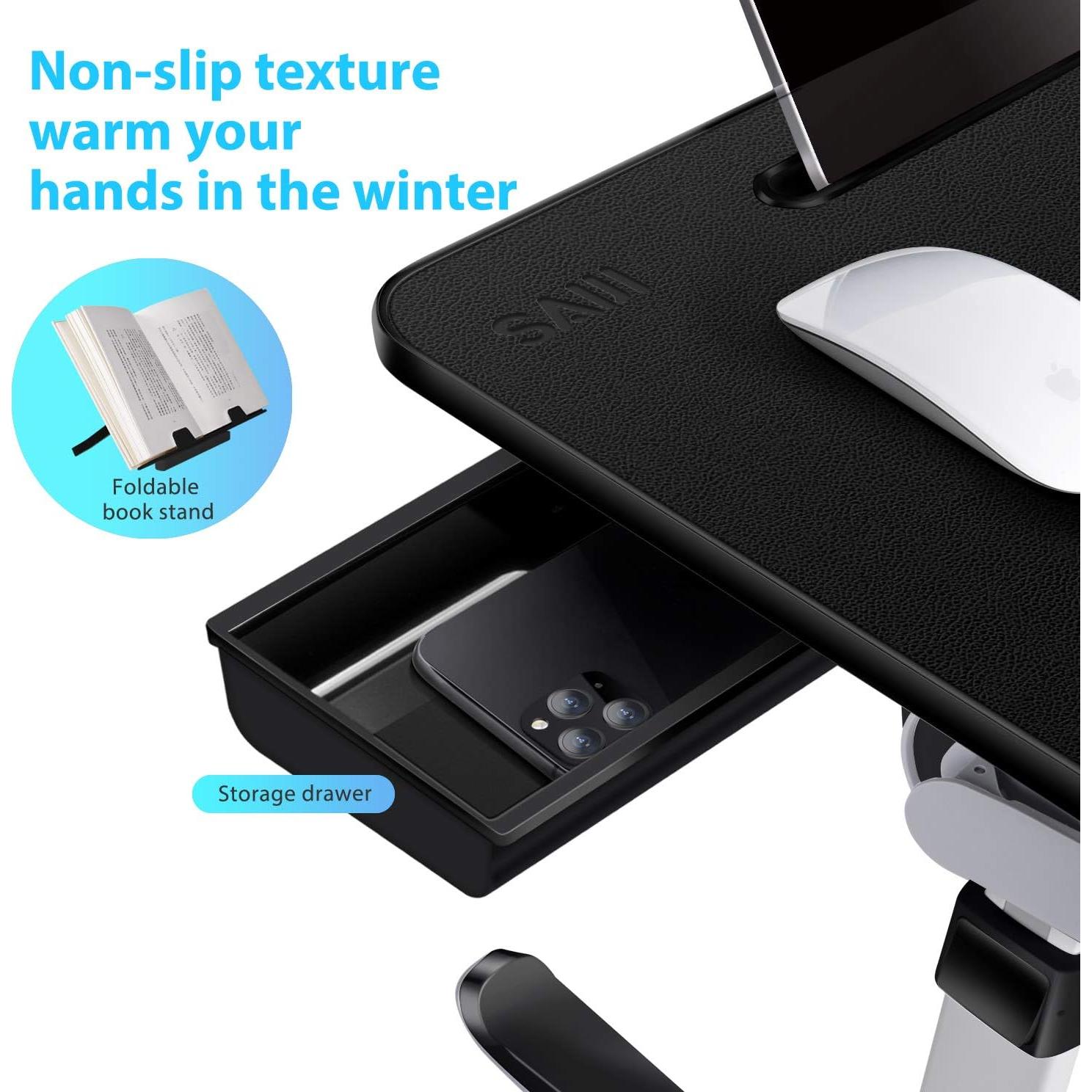 Mesa de bandeja ajustable SAIJI para laptop 60x45cm Negro