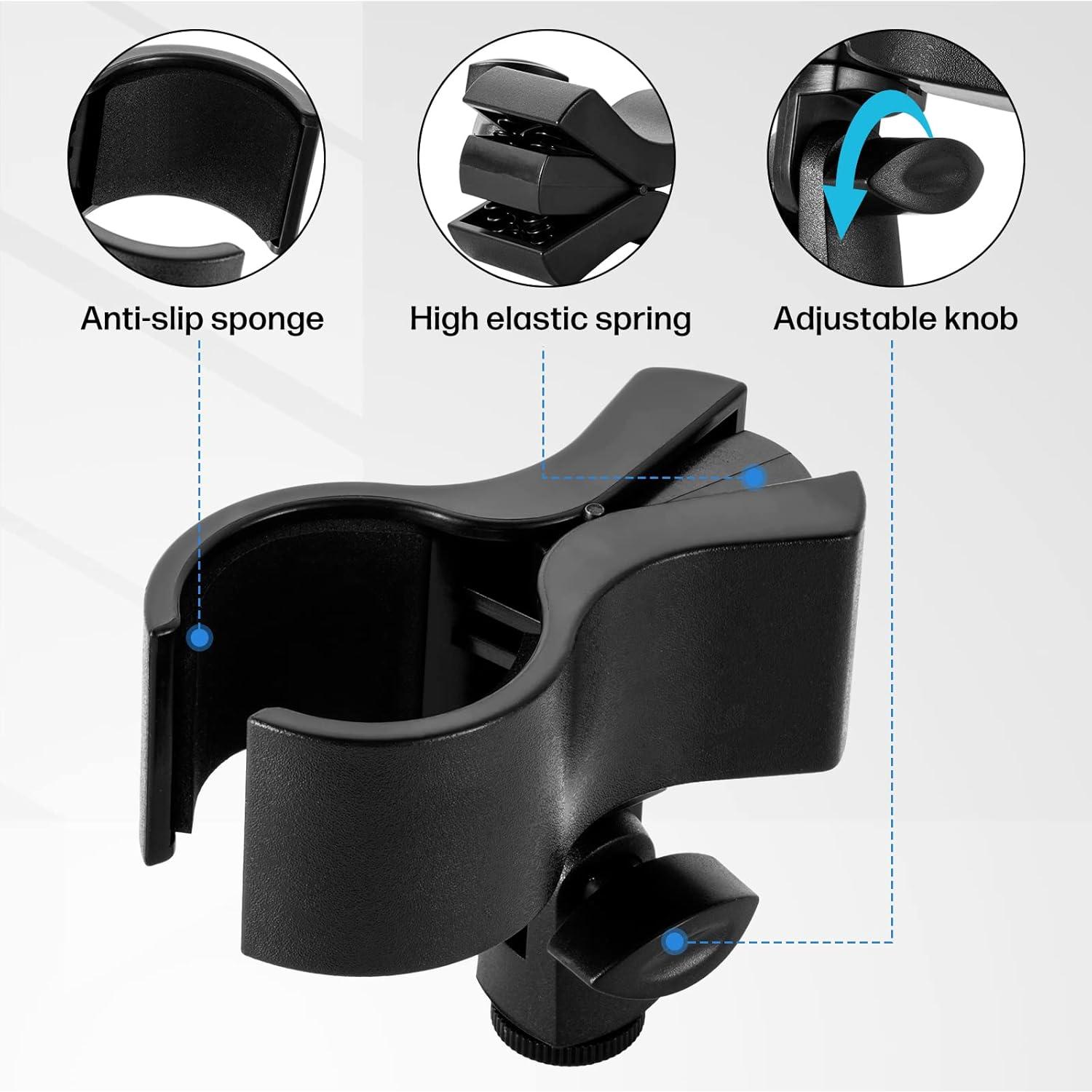 Clip de Micrófono Grande BILIONE Ajustable 32-60mm Negro