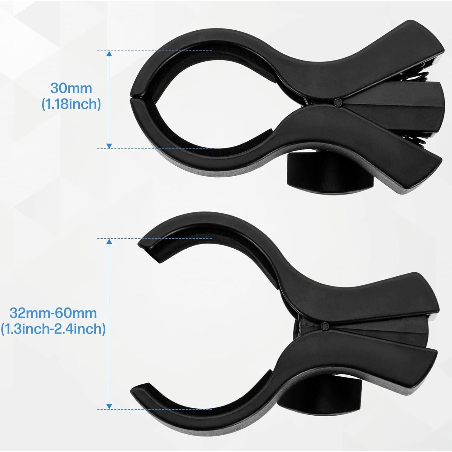 Clip de Micrófono Grande BILIONE Ajustable 32-60mm Negro